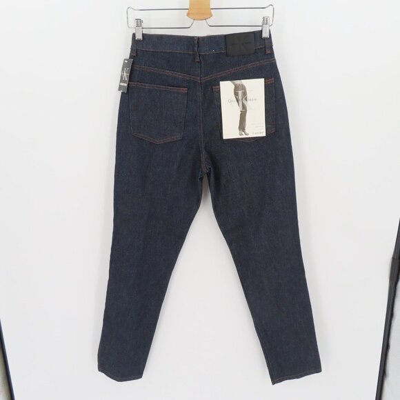 Calvin Klein Womens 6 Tapered Leg 5 Pocket Blue VTG Deadstock Denim Jeans NEW - Picture 4 of 12